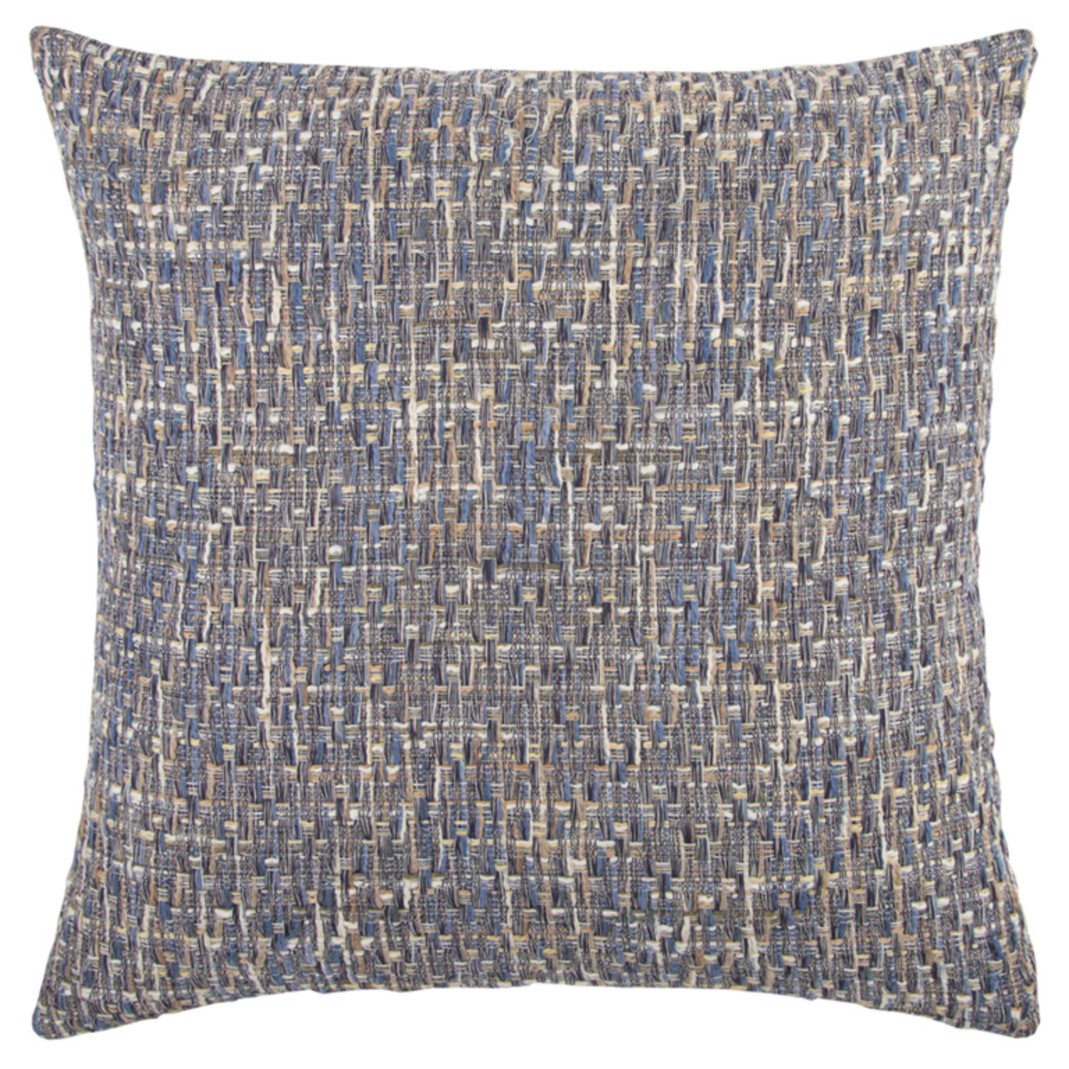 Navy Abstract Cotton Pillow Cover