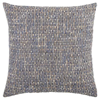 Navy Abstract Cotton Throw Pillow