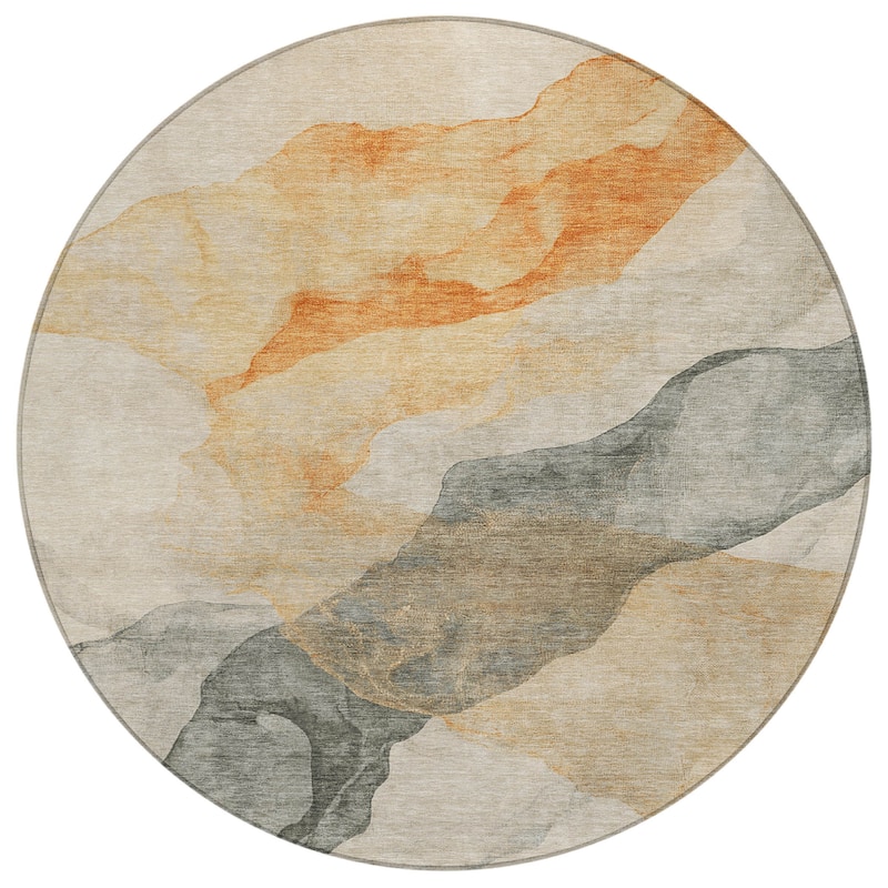 HomeRoots Abstract Transitional Rectangle Outdoor Rug