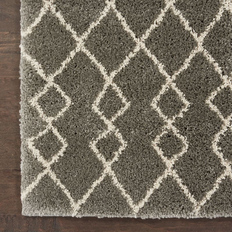 Nourison Geometric Moroccan Boho Shag Area Rug
