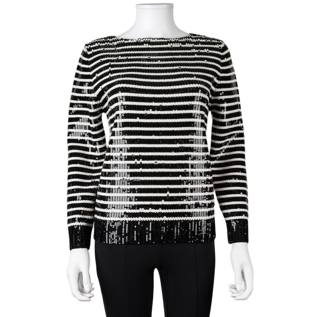 Celine Sequin Embroidered Mariniere Sweater