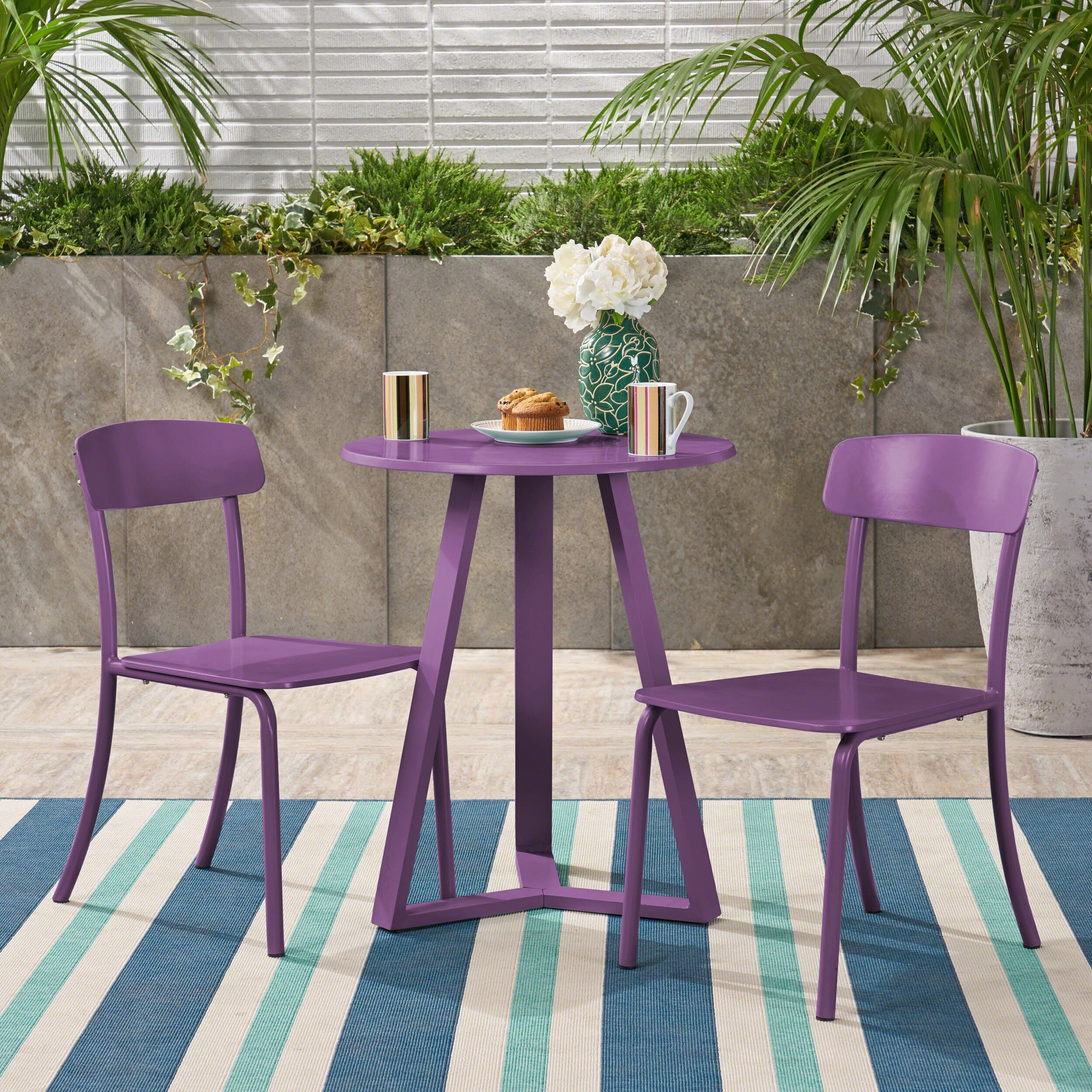 Purple bistro set new arrivals