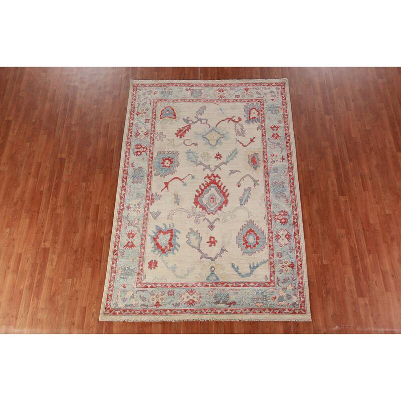 Vegetable Dye Traditional Ziegler Oriental Rug Handmade Wool Carpet - 6'0"x 8'11"