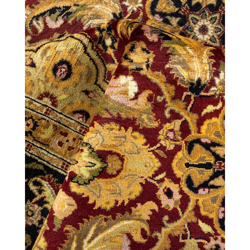 Overton Handknotted Wool Traditional Oriental Red Area Rug - 6' x 9'