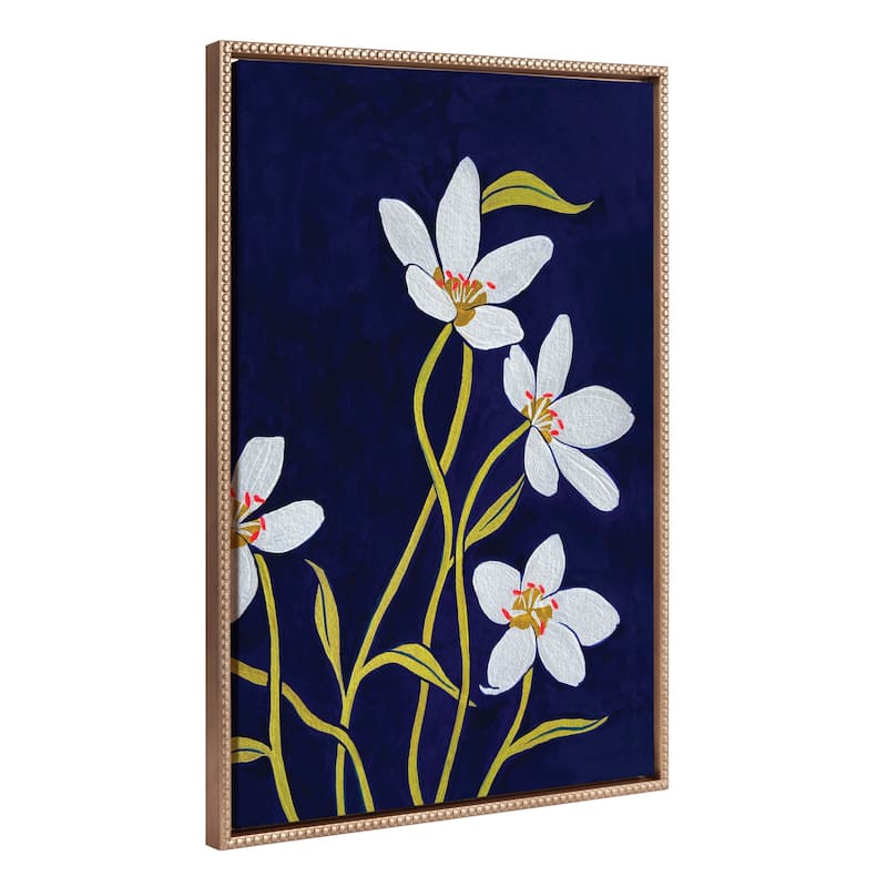 Kate and Laurel Sylvie Spring Beauties Framed Canvas by Emma Daisy - 23x33