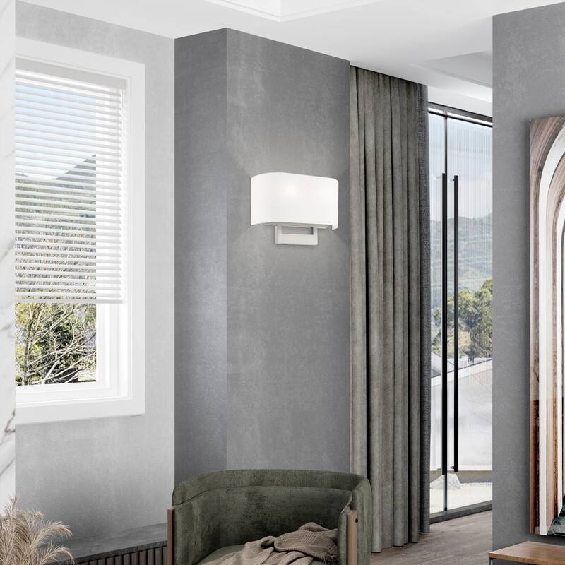 Livex Lighting 2-light Brushed Nickel Wall Sconce, 42401-91 - 14" W X 9.5" H X 3.95" EXT