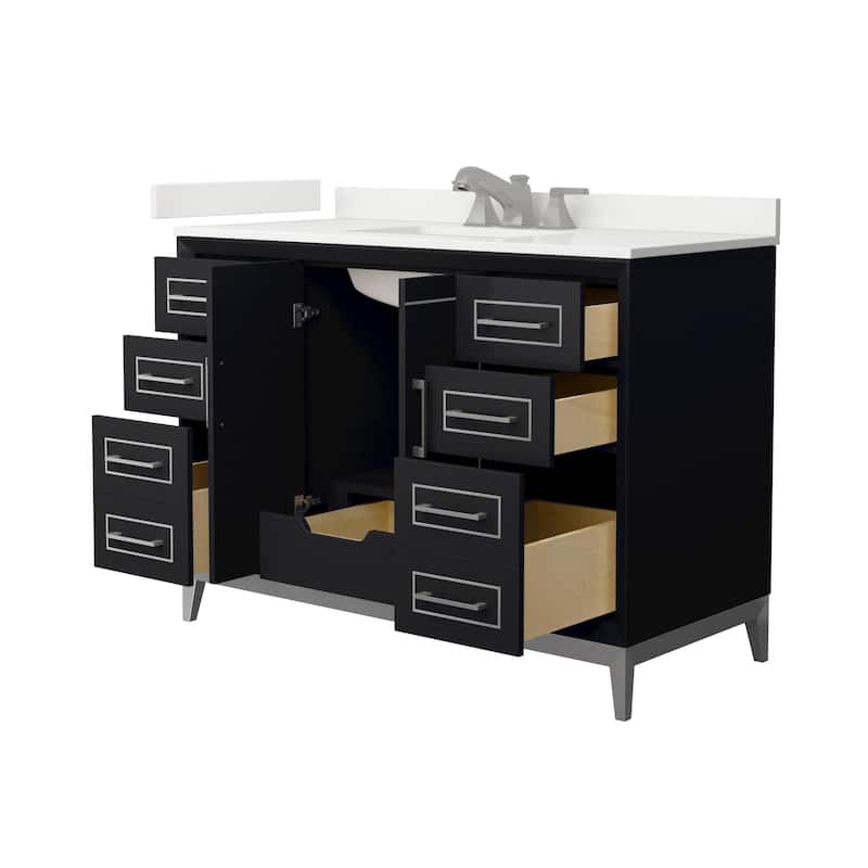 Wyndham Collection WCH515148S-QTZ-US3MXX Marlena 48" Free Standing