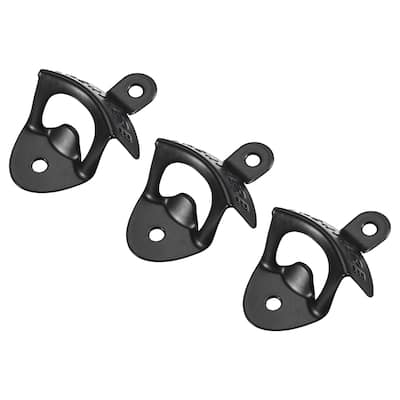 3pcs Cast Iron Wall Mounted Beer Bottle Opener for Cafe Bar - 3 x 2.3"