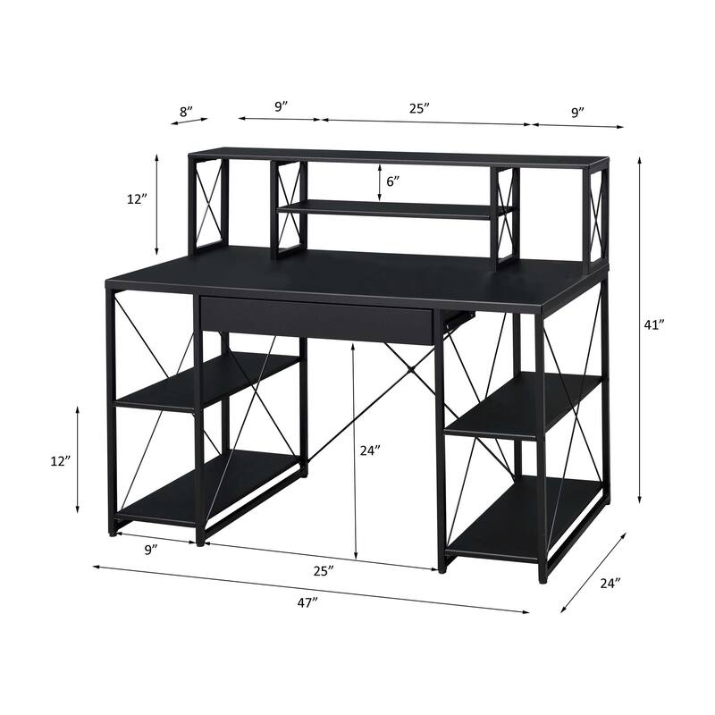 Versatile Modern Writing Desk for Professional and Creative Pursuits - Black