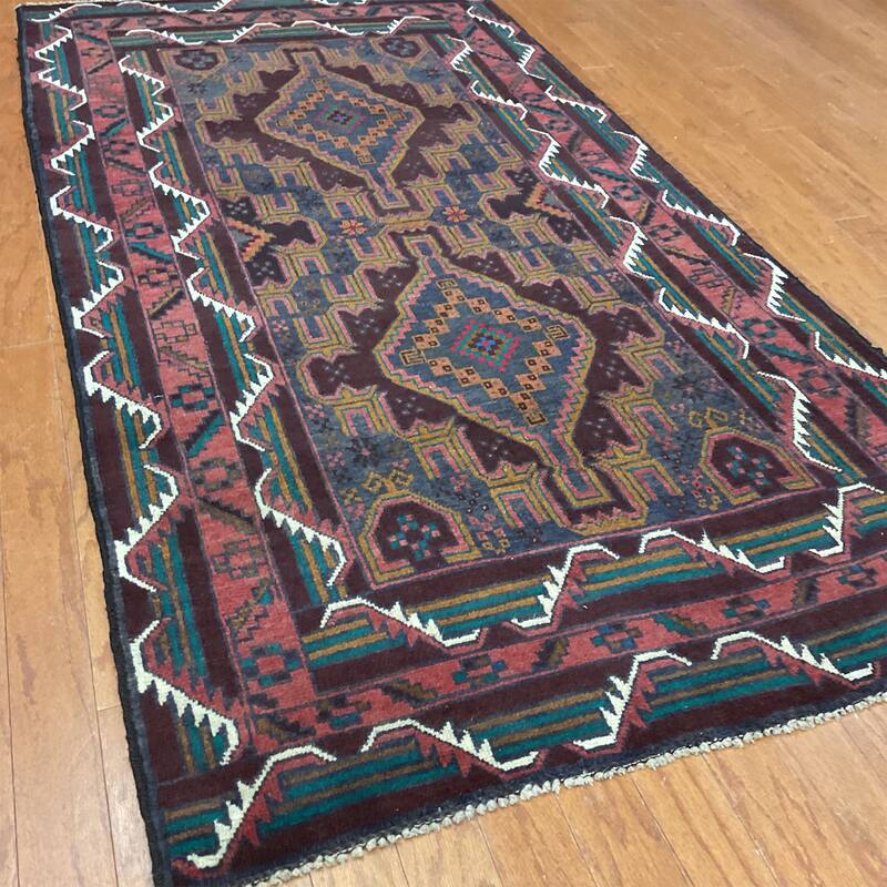 HERAT ORIENTAL Handmade Balouchi Wool Rug - 3'8" x 6'9"