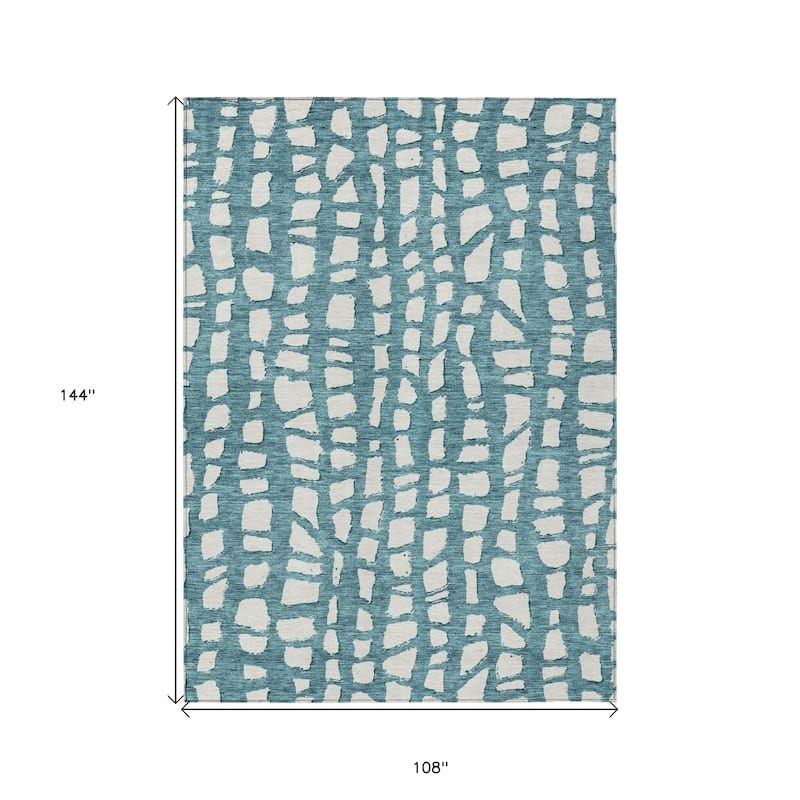 HomeRoots Abstract Transitional Rectangle Outdoor Rug