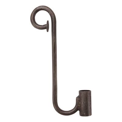 Rustic S Hook Taper Candle Holder Black Iron 9.5 in H Decorative Sculpture for Candles Summer Home Decor