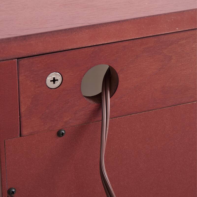 GDFStudio - Regency Traditional Storage Curio Cabinet with Tempered Glass Doors and Lighted Display