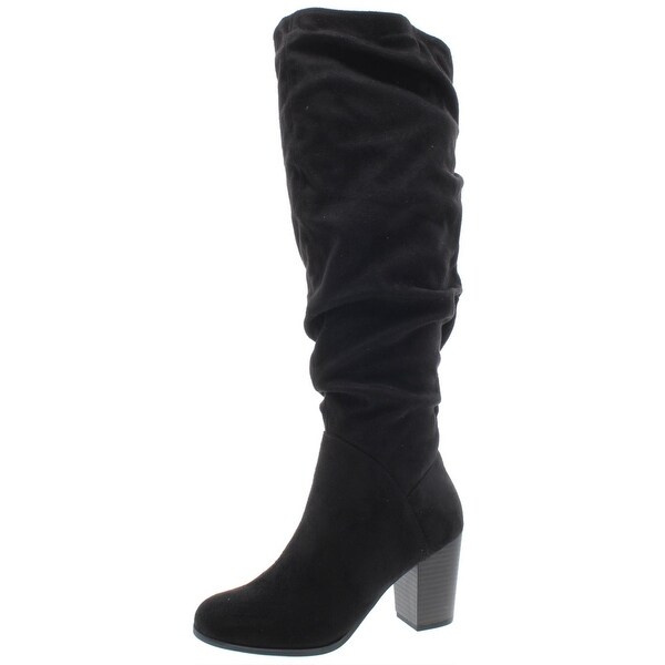 black microsuede boots