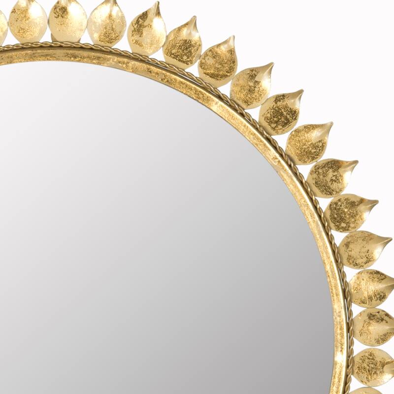 SAFAVIEH Ivka Crown Antique Gold Sunburst 27-inch Decorative Mirror - 26.5" x 0.5" x 26.5" - 27Wx1Dx27H