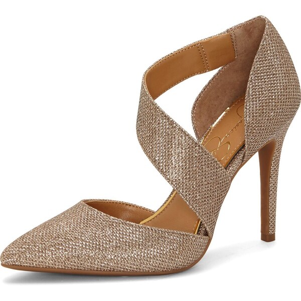 jessica simpson gold pumps
