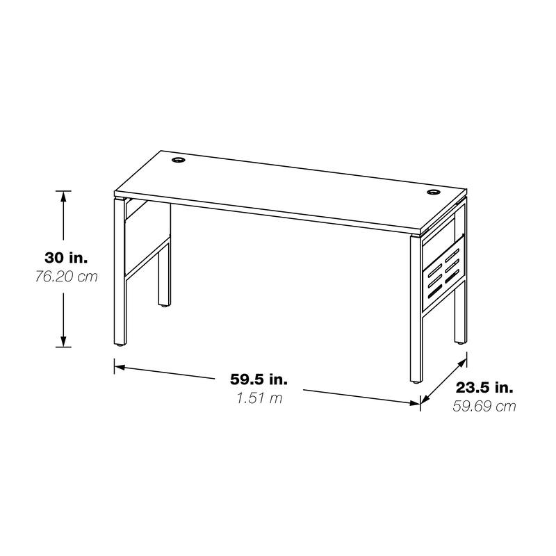 60" Desk with Storage