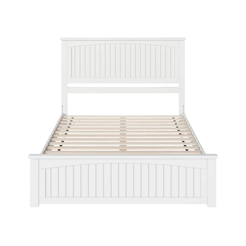 Naples Solid Wood Low Profile Platform Bed with Matching Footboard