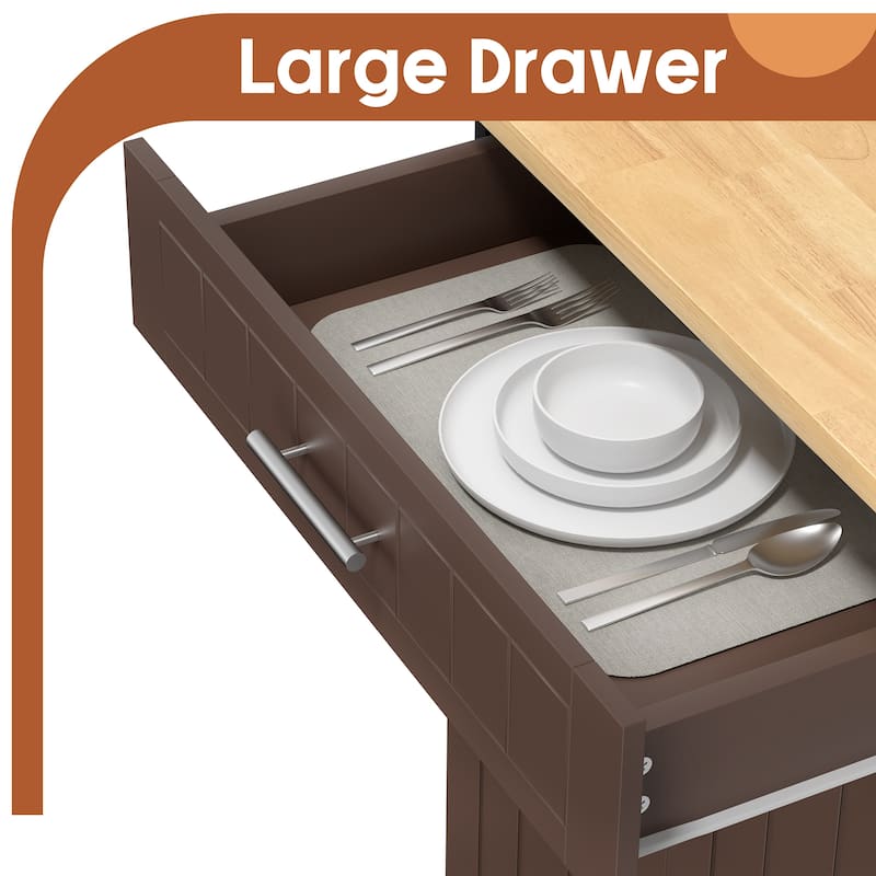 Futzca Storage Kitchen Island Cart