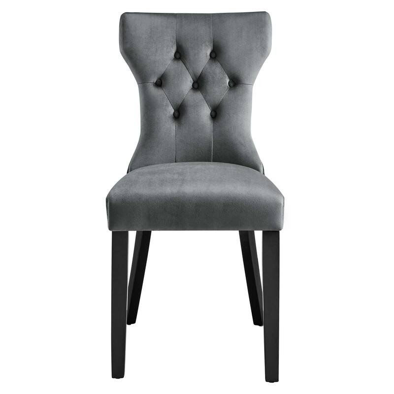 Silhouette Performance Velvet Dining Chairs - Set of 2 - N/A