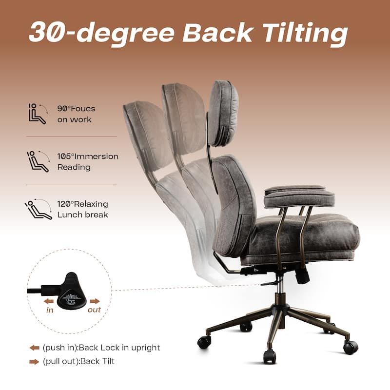 HOOOWOOO Ergonomic High Back Office Chair Adjustable Swivel Task Chair