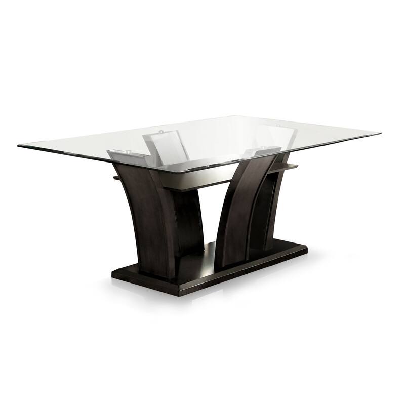 Bind Contemporary Solid Wood Open-Shelf 7-Piece Dining Table Set by Furniture of America