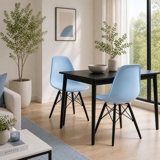 Molded Dining Side Chairs For Kitchen Eiffel Metal Legs Design Bedroom Waiting Room (Set of 4)