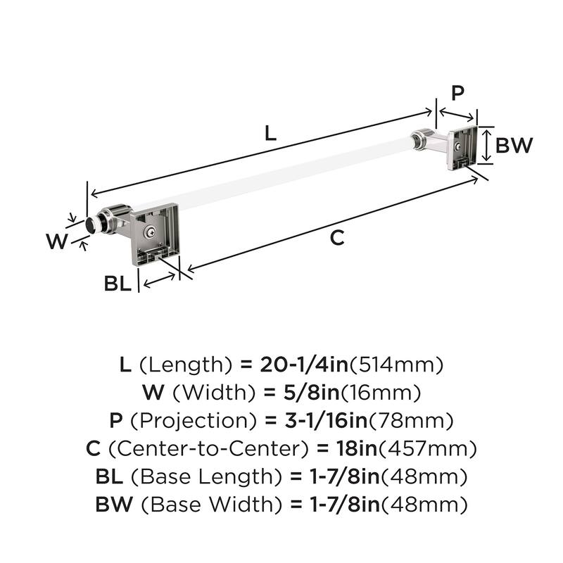Amerock Glacio 18" Towel Bar