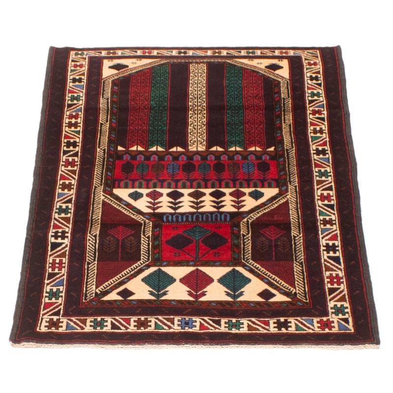 Teimani Red Rug 3'1" x 4'10" - 3'1 x 4'10