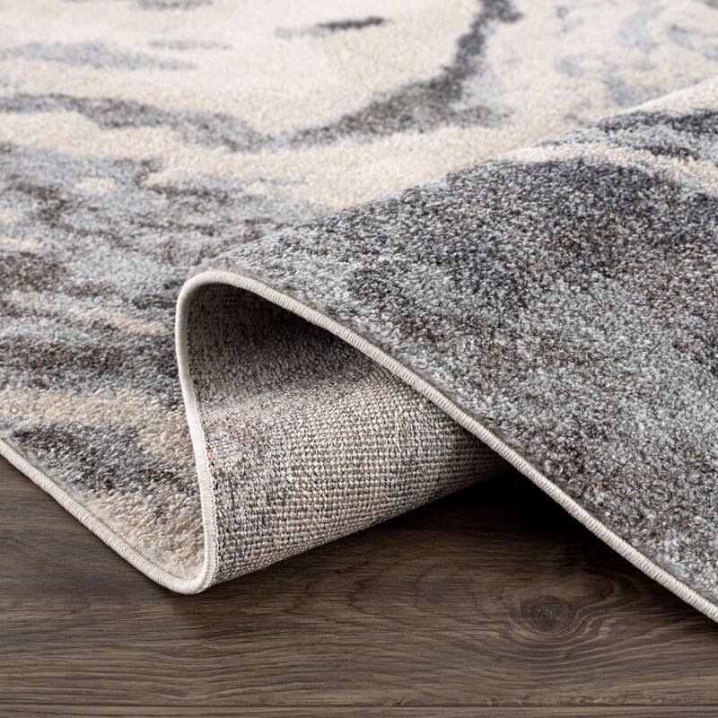 Abani Rugs Sahara SAH100A Greige Grey Abstract Mountain Area Rug