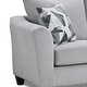 preview thumbnail 3 of 4, Roundhill Furniture Duleek Upholstered Stationary Sofa, Herringbone Silver
