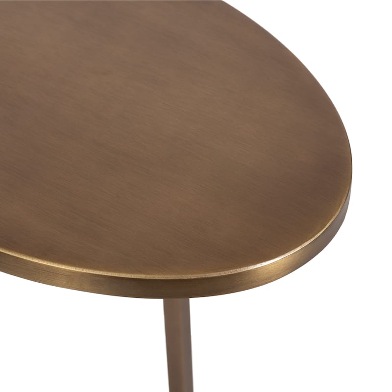 Kate and Laurel Natalli Metal Oval C-Table