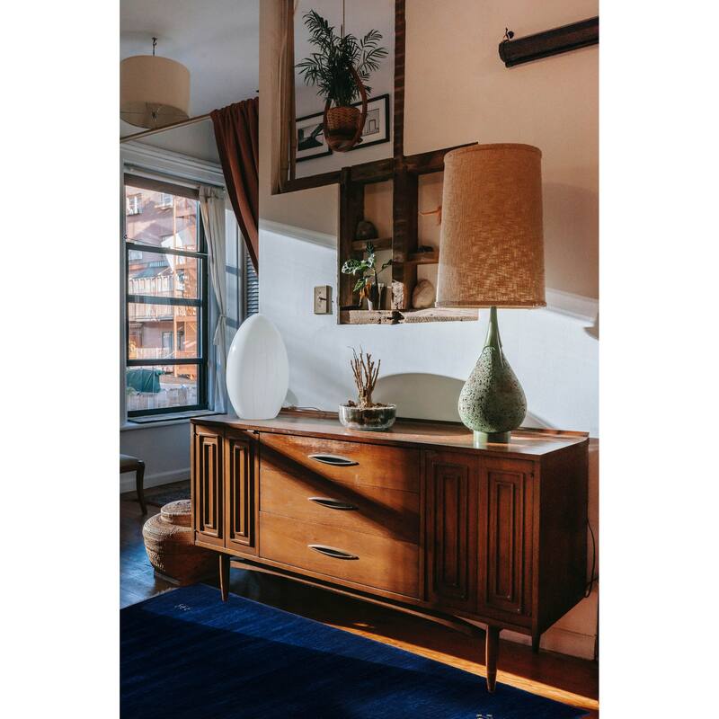 ECARPETGALLERY Hand Loomed Kashkuli Gabbeh Dark Navy Wool Rug - 4'0 x 5'6