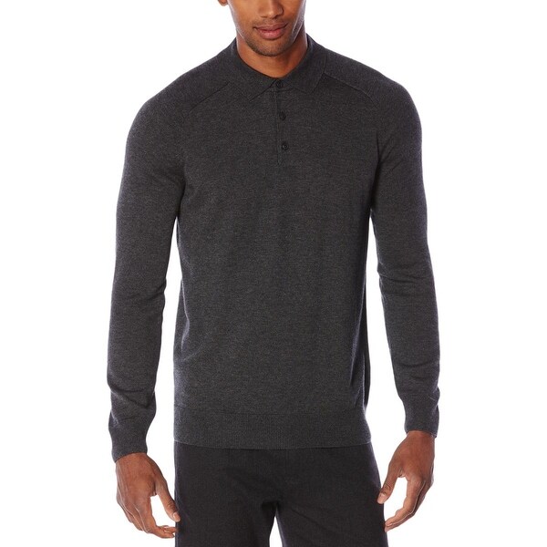 mens merino wool polo sweater