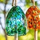 preview thumbnail 2 of 0, Art Glass Speckle Turquoise Bell Chime