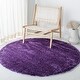 preview thumbnail 53 of 110, SAFAVIEH Milan Shag Maibritt 2-inch Thick Area Rug 8' x 8' Round - Grey
