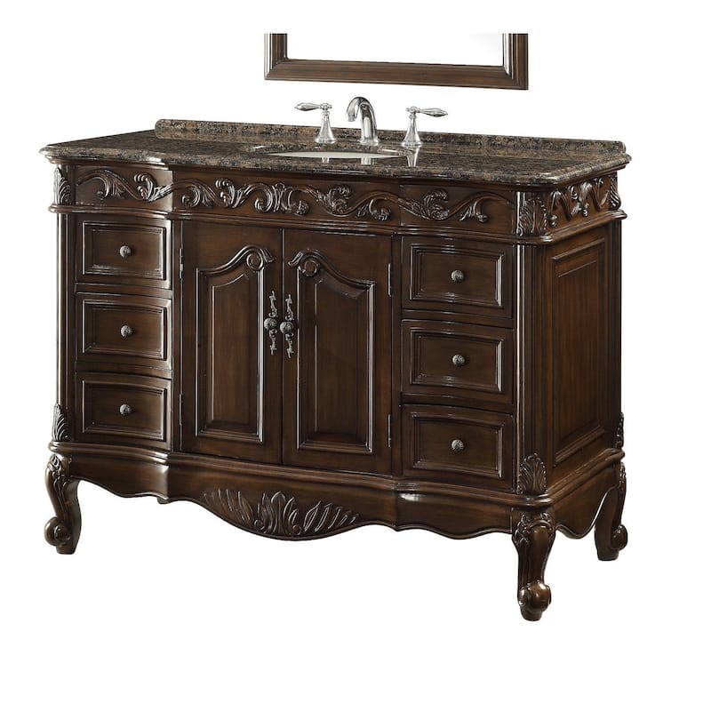 42" Benton Collection Baltic Brown Beckham Bathroom Sink Vanity