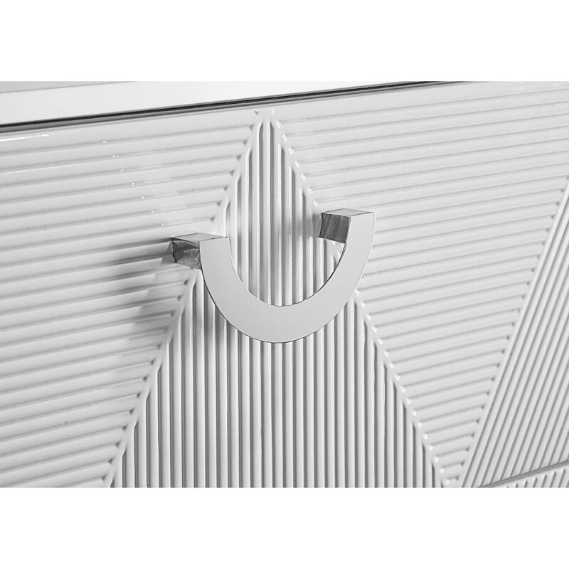 Cassia 5-drawer Bedroom Chest of Drawers White High Gloss