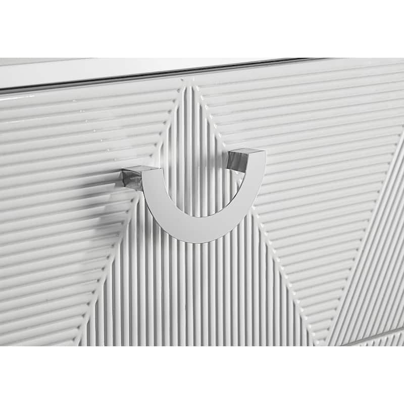 Cassia LED Bedroom Set White High Gloss