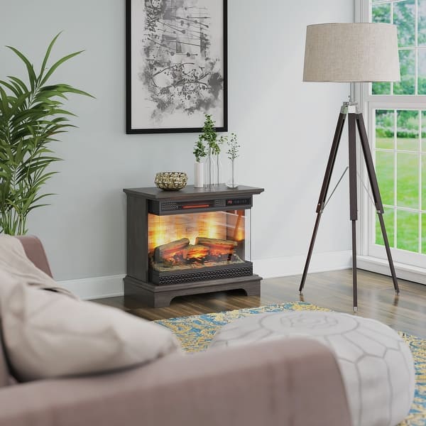 PanoGlow 3D Infrared Quartz Electric Fireplace - On Sale - Bed Bath u0026  Beyond - 36781053