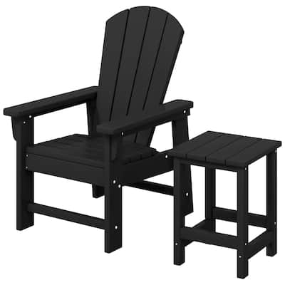 Laguna Kids Outdoor Poly Adirondack Chair With Side Table 2-Piece Set