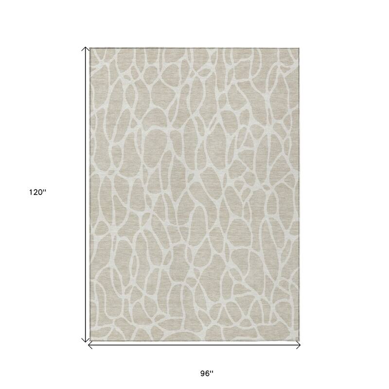 HomeRoots Geometric Transitional Rectangle Outdoor Rug