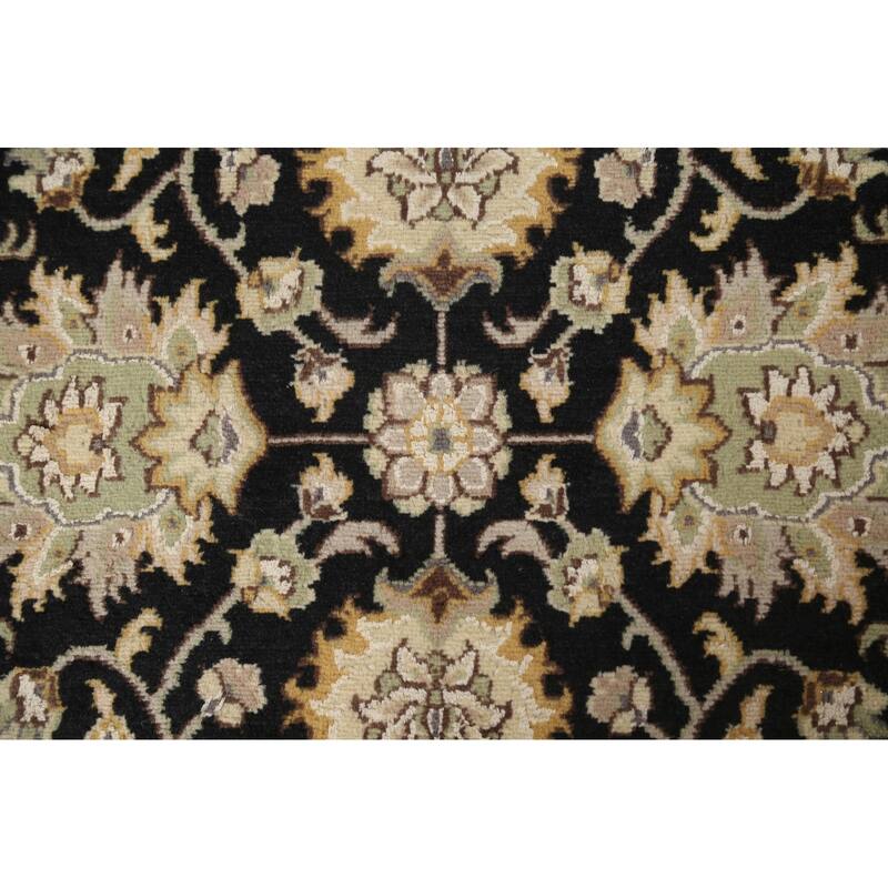Wool/ Silk Floral Oriental Tabriz Vegetable Dye Area Rug Hand-knotted - 6'1" x 9'1"