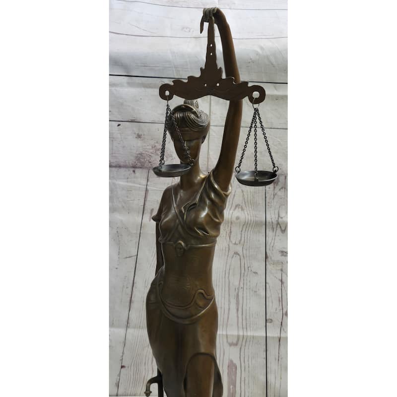 Themis Justitia Hot Cast Bronze Blind Lady Of Justice Lawyer Attorney Gift Decor