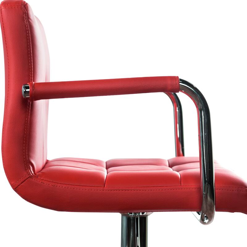 DH BASIC Leatherette Height-Adjustable Swivel Bar Chair by Denhour