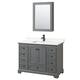 Option Dark Gray / White Quartz Top / Matte Black