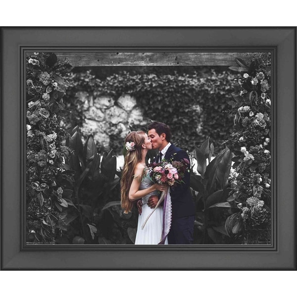 23x30 Modern Black Wood Picture Frame With Acrylic Front and Foam Board Backin