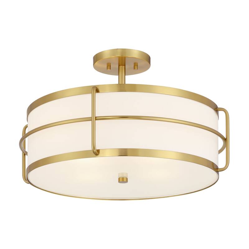 Savoy House 6-4193-4 Chauncey 4 Light 22" Wide LED Semi-Flush Drum