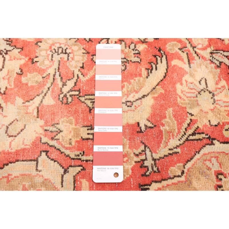 ECARPETGALLERY Hand-knotted Antalya Vintage Light Red Wool Rug - 7'10 x 11'9