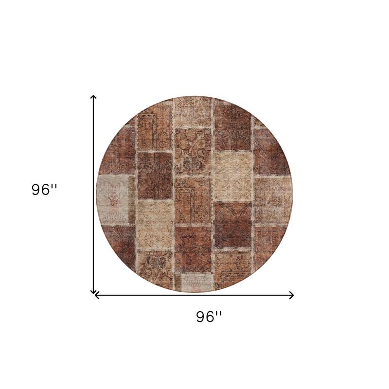 HomeRoots Patchwork Transitional Rectangle Outdoor Rug